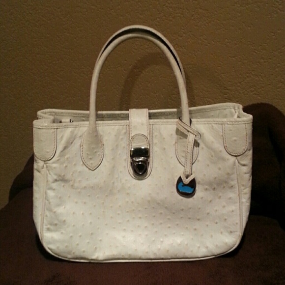 Dooney & Bourke Ostrich Leather Med Double Handle