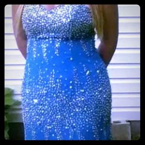 ON HOLD Long blue prom dress