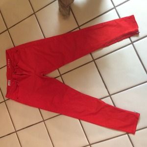 GAP red 1969 skinny jeans