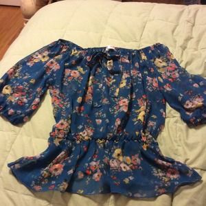 Floral peplum top