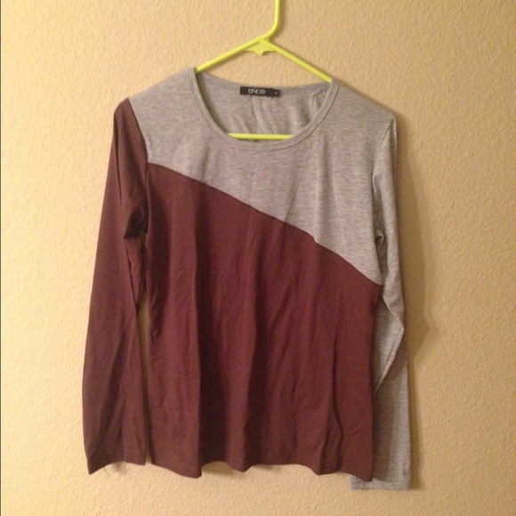 Cute brown & gray shirt - Picture 2 of 3