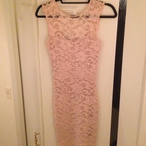 Neiman Marcus Nude Lace Dress