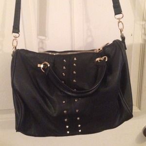 Black leather crossbody