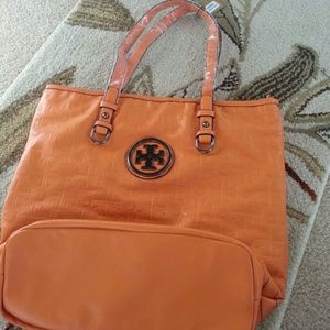 High quality orange handbag