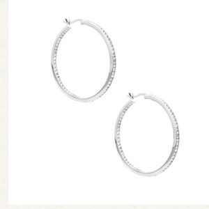 Chloe + Isabel Crystal Pavè Hoop Earrings