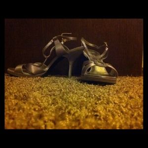 Platinum Silver High Heels