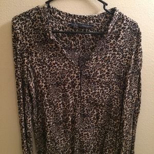 Zara animal print top