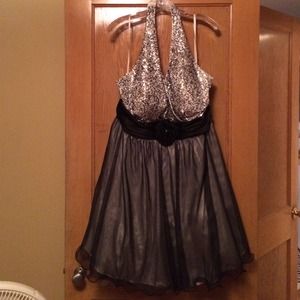 Halter Top Sequin Dress