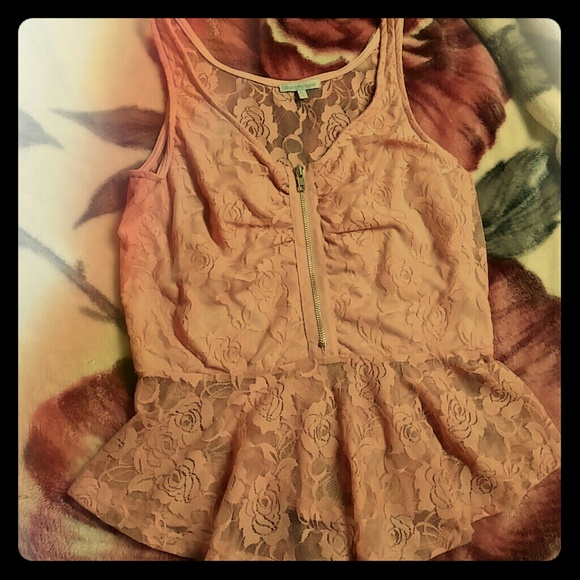 Lace peplum