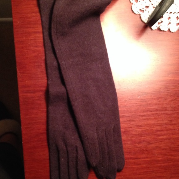 Accessories New Long Brown Wool Gloves Size Large Poshmark