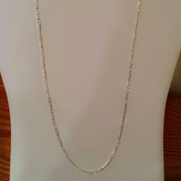 Stunning Sterling 24 Inch Figaro Chain (ON HOLD)