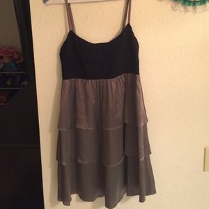Black and grey  baby doll dress by theory