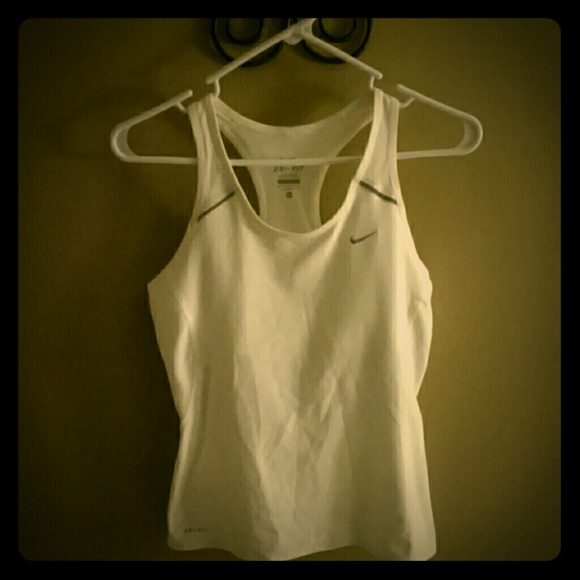 White Nike dri fit racerback