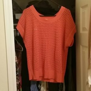Coral knitted sweater, like new
