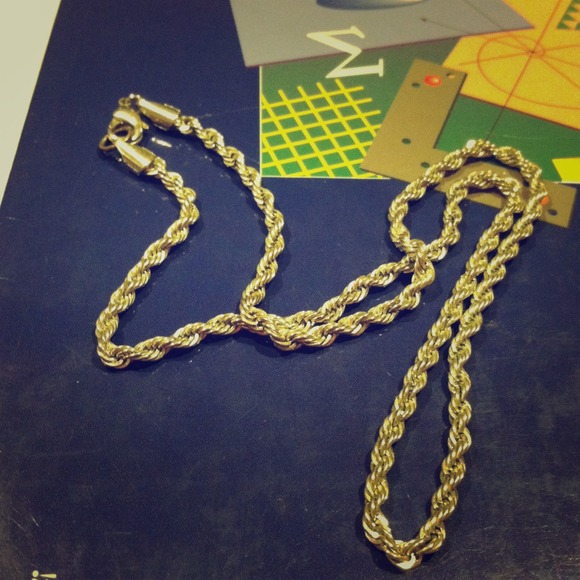 Rope Necklace silver tone