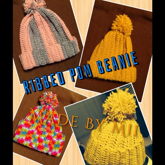 Ribbed Pom beanie