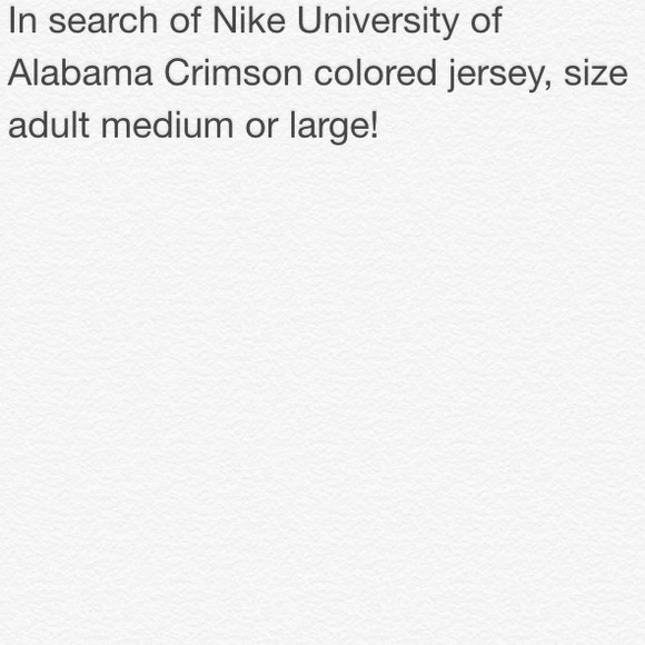 ISO! Crimson jersey!