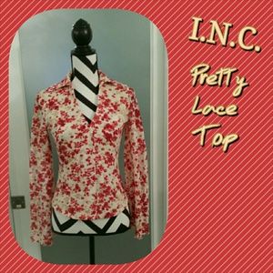 INC Floral Lace Top