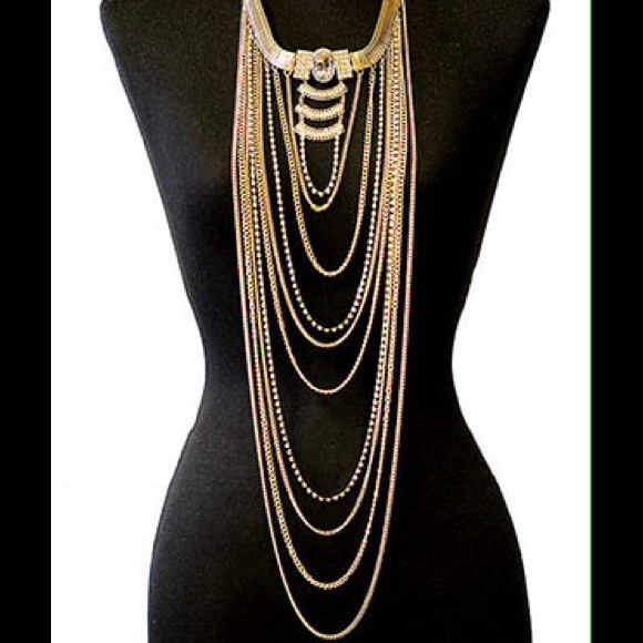 Crystal Stone Bib Necklace
