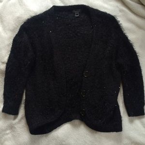 Vintage black fuzzy sweater