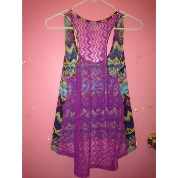 Aztec Print Tank Top Racerback - Picture 3 of 4