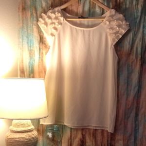 Cream petal blouse