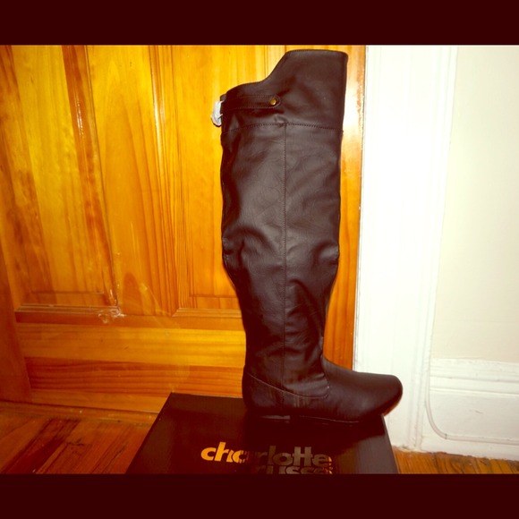 Over the knee black boots