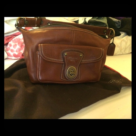 Small leather coach bag