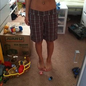 Abercrombie & Fitch plaid shorts