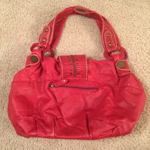 Nicole Lee Red Studded Handbag - Picture 2 of 4