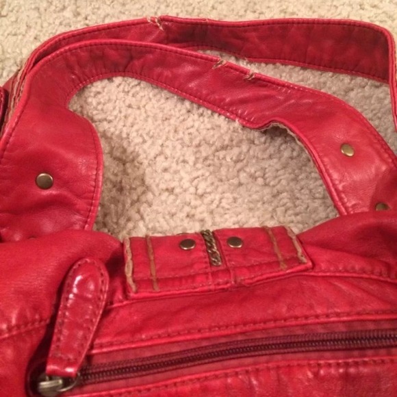 Nicole Lee Red Studded Handbag - Picture 3 of 4