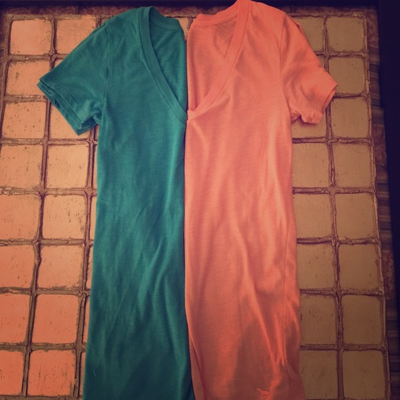 2 Victoria's Secret PINK V-Neck T-Shirts