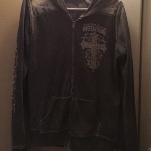 Grey affliction hoodie