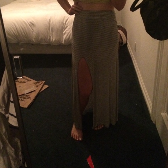 Brandy melville striped maxi skirt