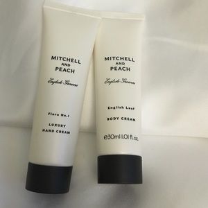 Mitchell & Peach hand cream and body cream set