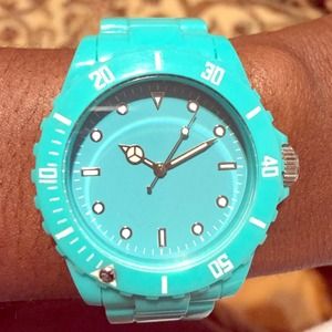 Aqua blue watch