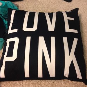 Love Pink throw pillow