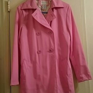 Pink rain coat