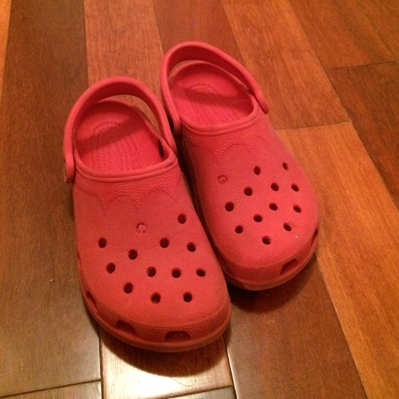 Red Crocs