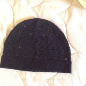 Vintage Black beanie with sequins