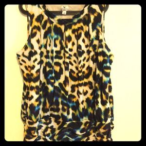Animal print bright colored tank