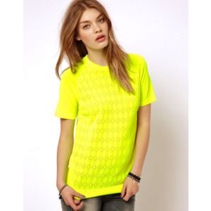 G-star Raw Bright Knit Top in Acid Yellow