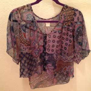 Sheer band of gypsies top