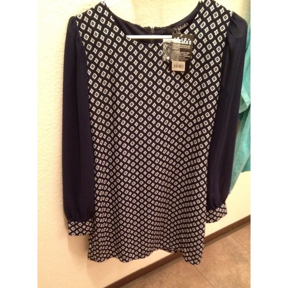 Navy and white Lulu's dress - Picture 1 of 3