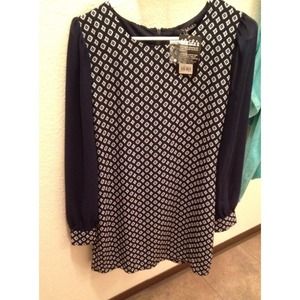 Navy and white Lulu's dress