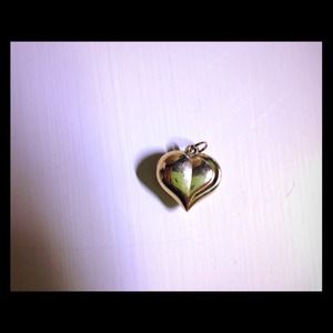 Puffed heart pendant 14k