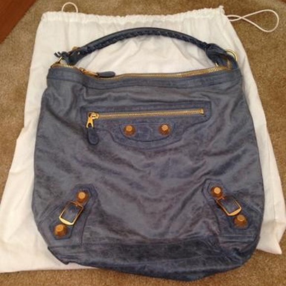 Balenciaga GGH 2007 Chèvre Blue Glacier Day Bag