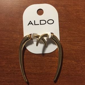 Aldo Gold Bone Earrings