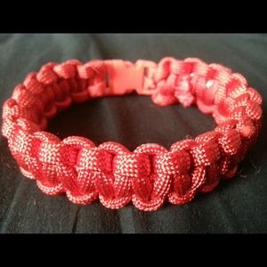 Red paracord bracelet
