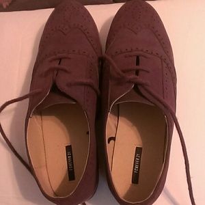 Burgundy oxfords